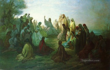 jesus Pintura Art%C3%ADstica - JESÚS PRECHANT SUR LA MONTAGNE pintor Gustave Doré religioso cristiano
